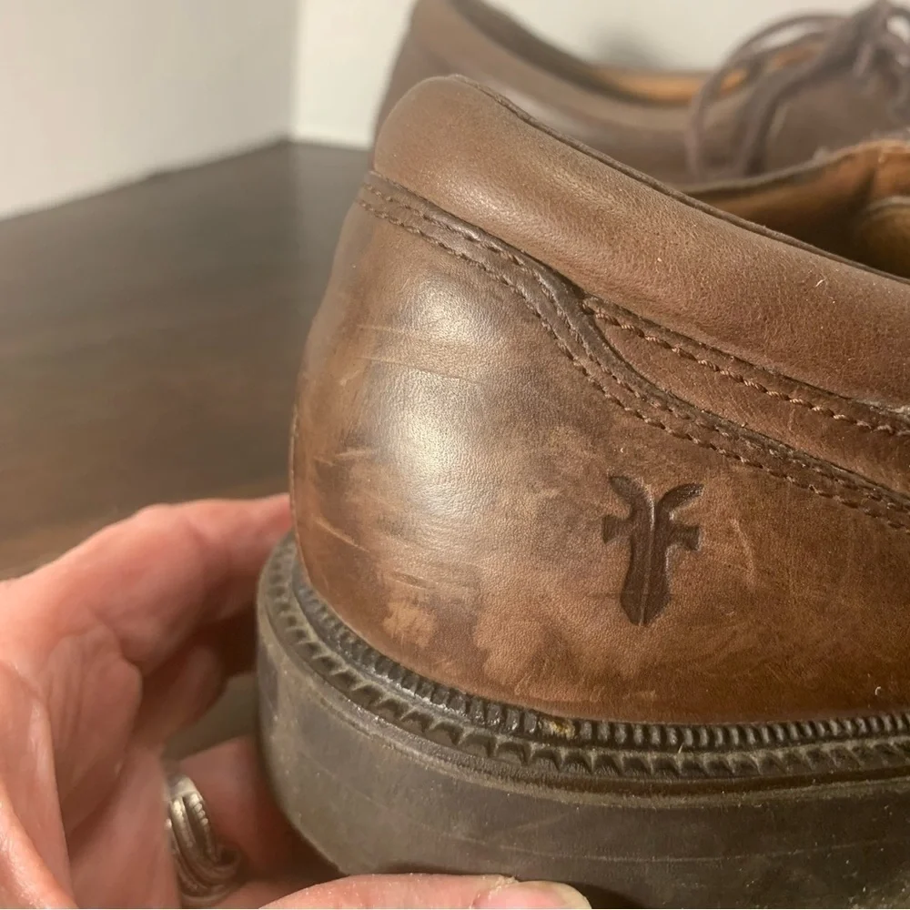 Frye Taylor Mens Brown Leather Lace Up Oxford Shoes